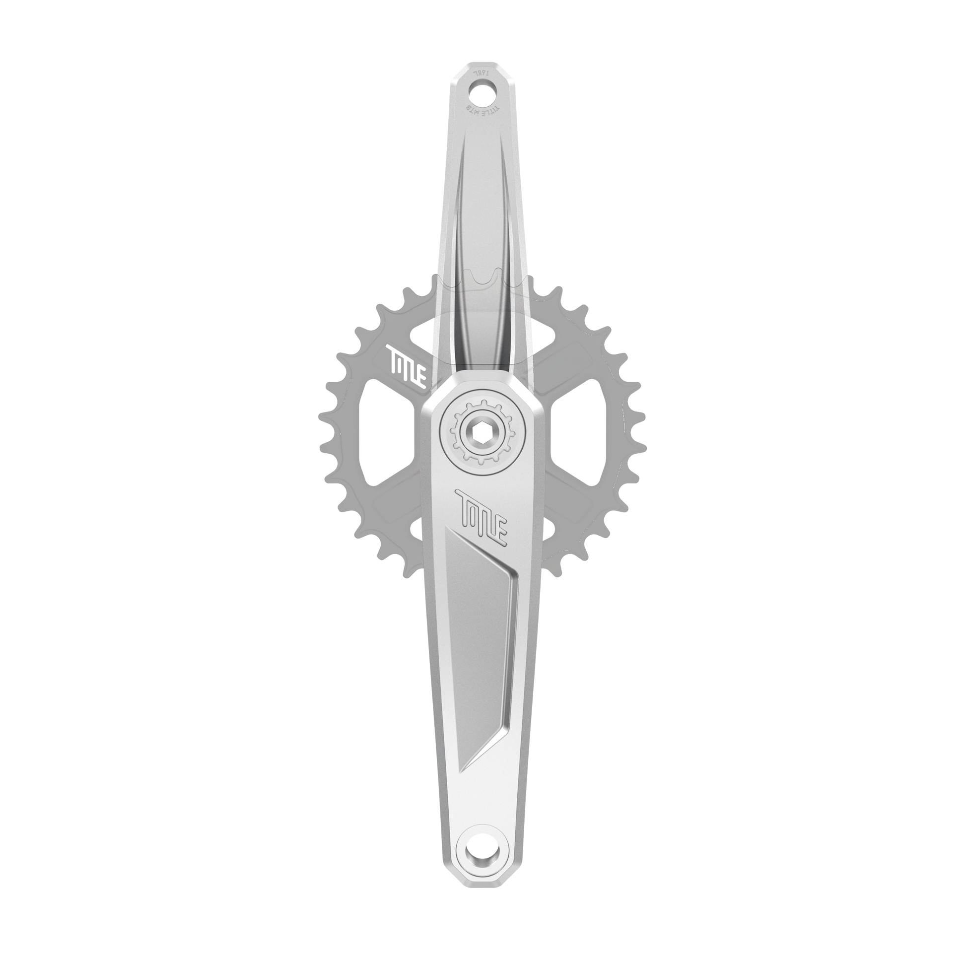Manivelles Title CR1 chrome 165 mm, vue de face (plateau non inclus)