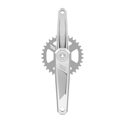 Kurbeln Title CR1 chrom 165 mm, Vorderansicht (Kettenblatt nicht enthalten)