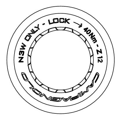 Kassettenmutter 11/12V CAMPAGNOLO Abgang 12 Zähne Z12 für Campagnolo Körper N3W