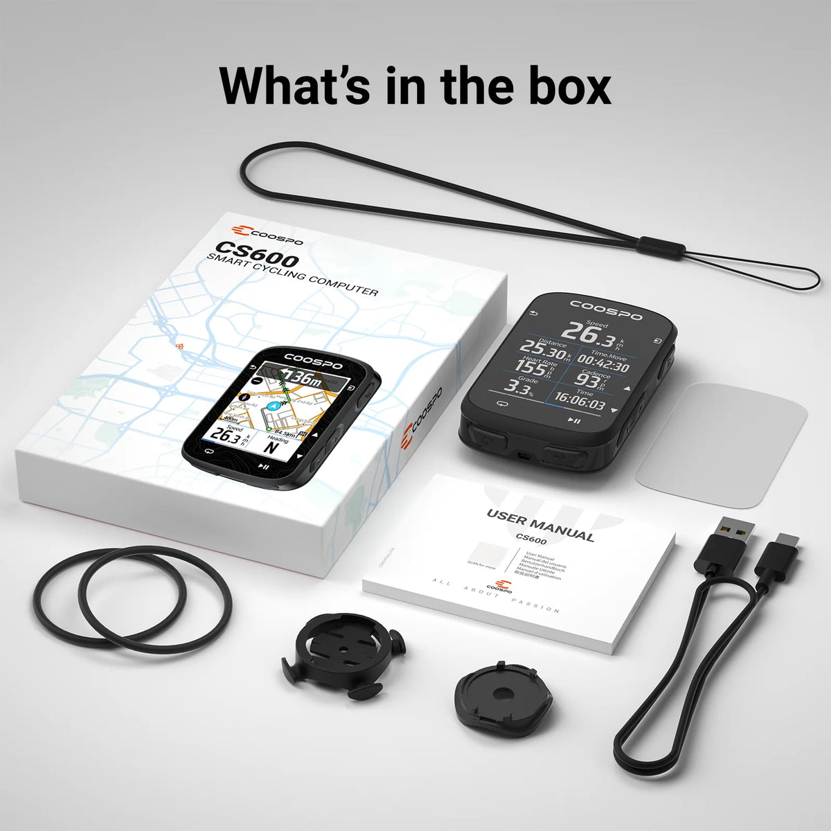 GPS-Fahrradcomputer COOSPO CS600