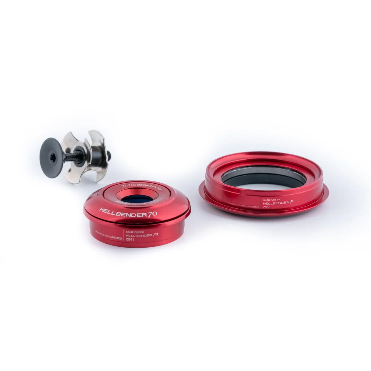 CANE CREEK Hellbender 70 Lite semi-integrierter konischer Steuersatz 1"1/8-1.5" ZS44/ZS56 Rot