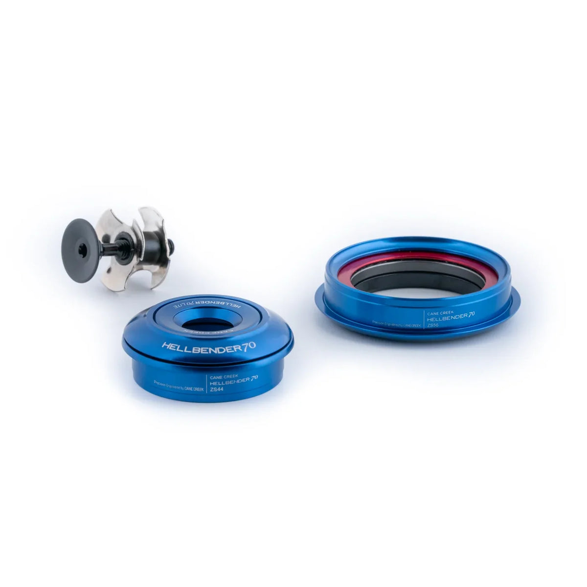 CANE CREEK Hellbender 70 Lite semi-integrierter konischer Steuersatz 1"1/8-1.5" ZS44/ZS56 Blau