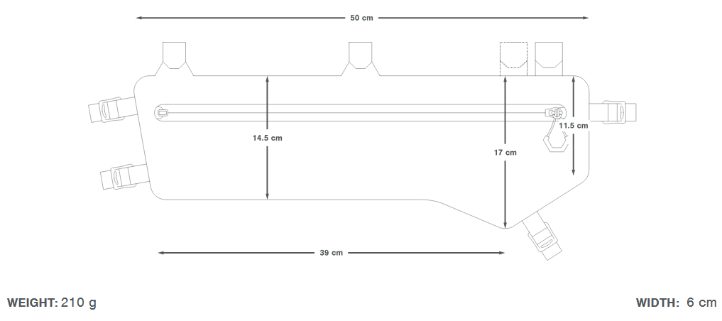 Rahmentasche APIDURA EXPEDITION FRAME PACK 6.5 L Schwarz