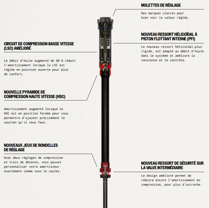 Gabel ROCKSHOX LYRIK ULTIMATE CHARGER 3.1 RC2 29" DEBONAIR+ Konisch Achse 15x110mm Boost Rot