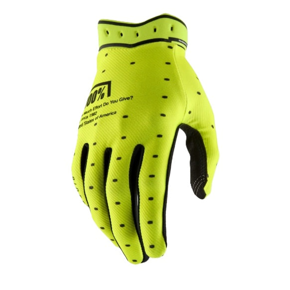 Handschuhe 100% RIDEFIT Gelb