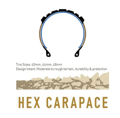 Reifen ENVE HEX CARAPACE 700c Tubeless Ready Schwarz