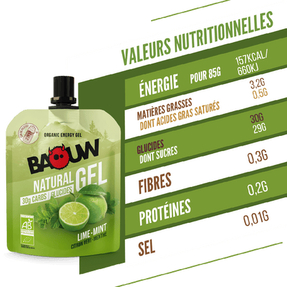 Energiegel BAOUW BIO Limette/Minze (85 g)