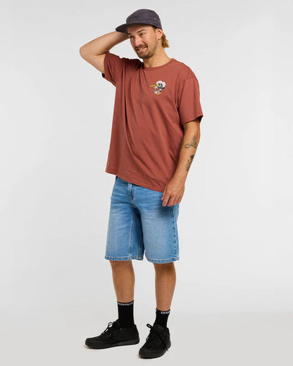 T-Shirt DHARCO COTTON RUST Kurzarm Braun
