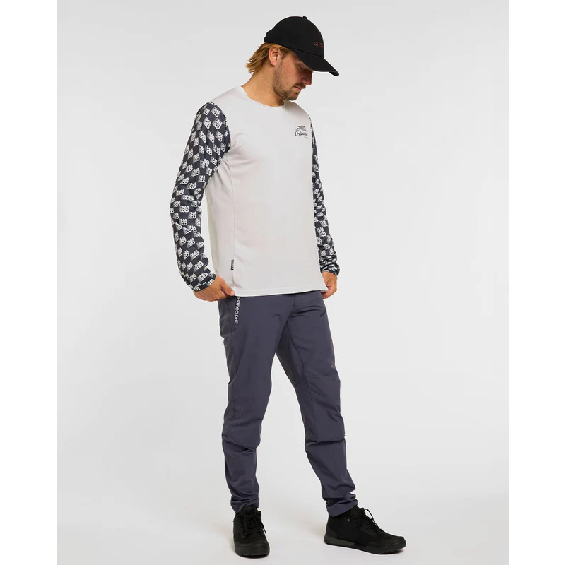 DHARCO GRAVITY OFFSET Trikot Langarm Weiß/Schwarz