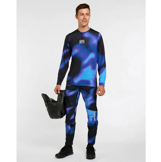 DHARCO RACE VORTEX Trikot Langarm Schwarz/Violett