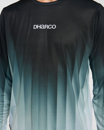 DHARCO RACE MIDNIGHT PRISM Trikot Langarm Grün