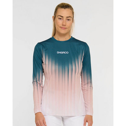 DHARCO RACE DUSTY PRISM Langarm-Trikot Damen Schwarz/Rosa