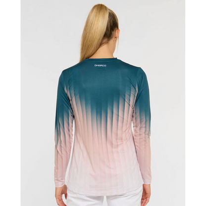 DHARCO RACE DUSTY PRISM Langarm-Trikot Damen Schwarz/Rosa