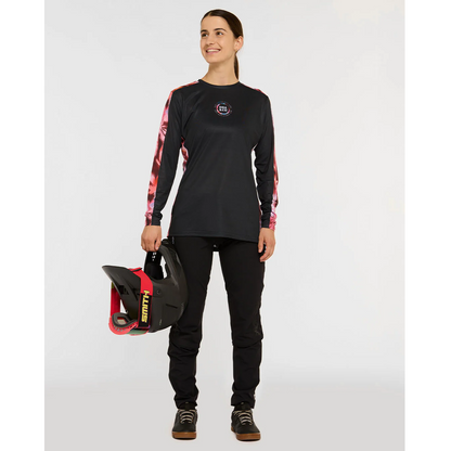 Trikot DHARCO RACE NEBULA Langarm Damen Schwarz/Rosa