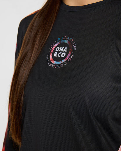 Trikot DHARCO RACE NEBULA Langarm Damen Schwarz/Rosa