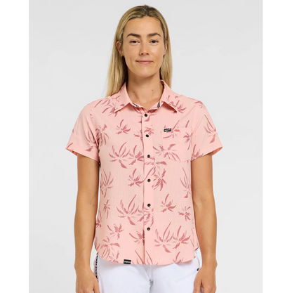 Technisches Hemd DHARCO TECH PARTY PINK PALM Damen Rosa