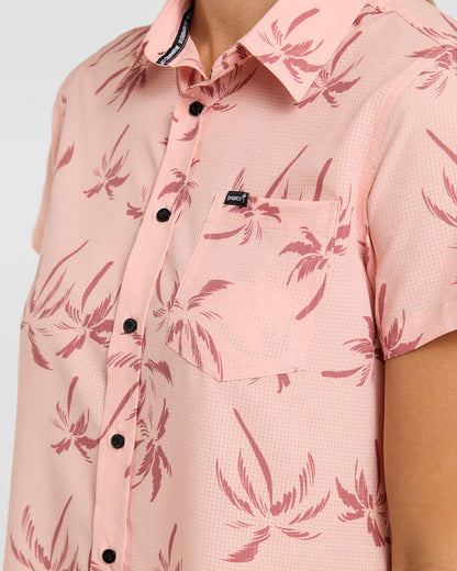 Technisches Hemd DHARCO TECH PARTY PINK PALM Damen Rosa