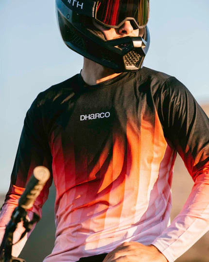 DHARCO RACE PRISM Trikot Langarm Rot