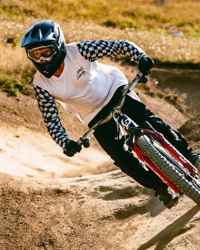 DHARCO GRAVITY OFFSET Trikot Langarm Weiß/Schwarz