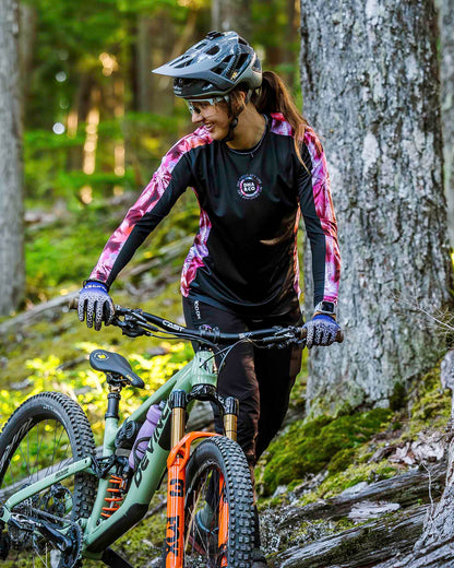 Trikot DHARCO RACE NEBULA Langarm Damen Schwarz/Rosa