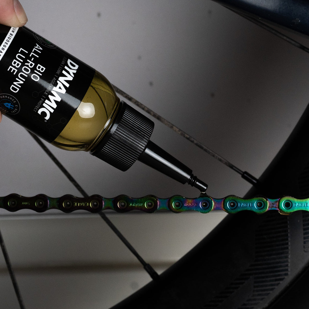 Auftragen des Schmiermittels DYNAMIC BIO ALL ROUND LUBE