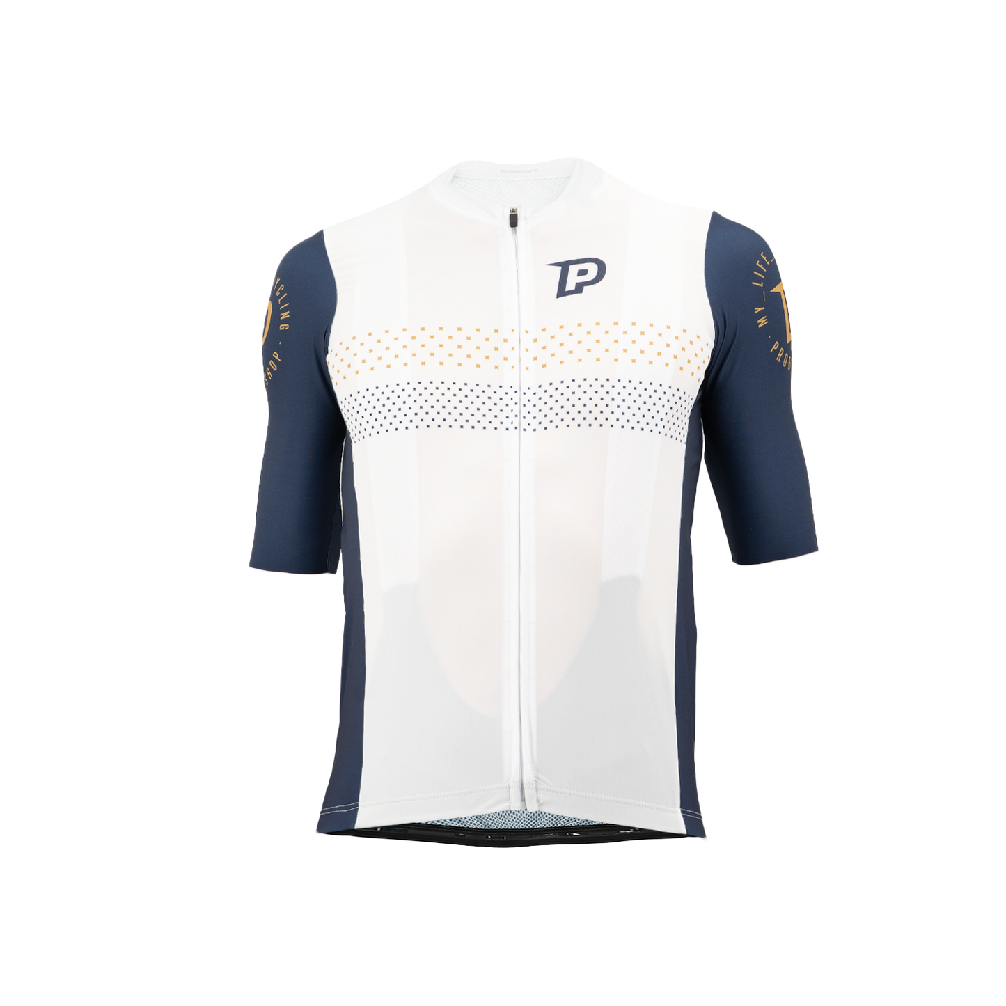 PROBIKESHOP Trikot Kurzarm Marine/Weiß