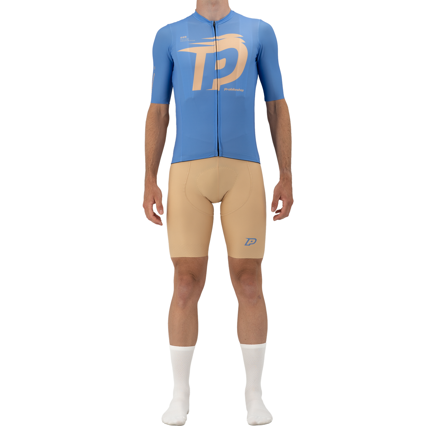 Kurze Trägerhose PROBIKESHOP Beige