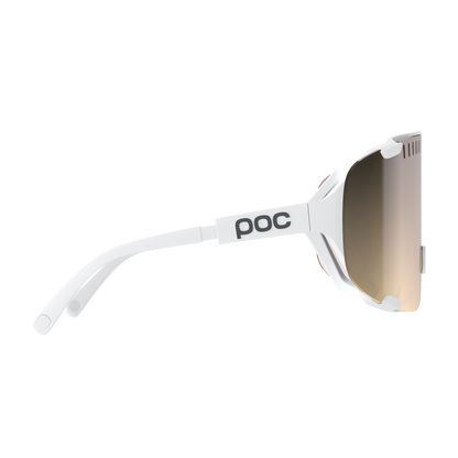POC DEVOUR+ Brille Weiß Clarity Trail Partly Sunny Silver Glas