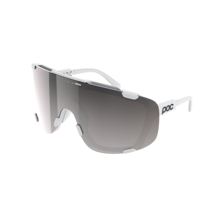 Brille POC DEVOUR + Weiß Glas Clarity Road Sunny Silver