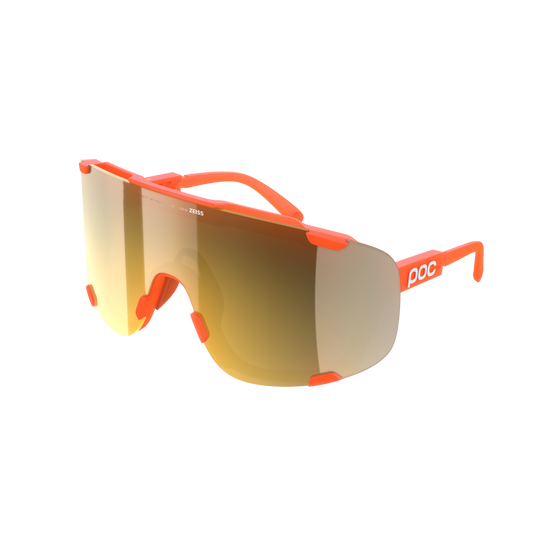 POC DEVOUR + Orange Fluo Translucent Clarity Road Partly Sunny Gold Glass