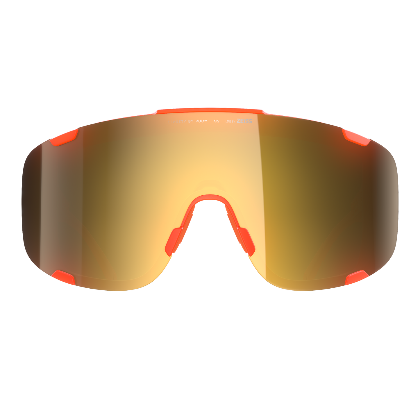 POC DEVOUR + Brille Orange Fluo Transluzent/Clarity Road/Partly Sunny Gold