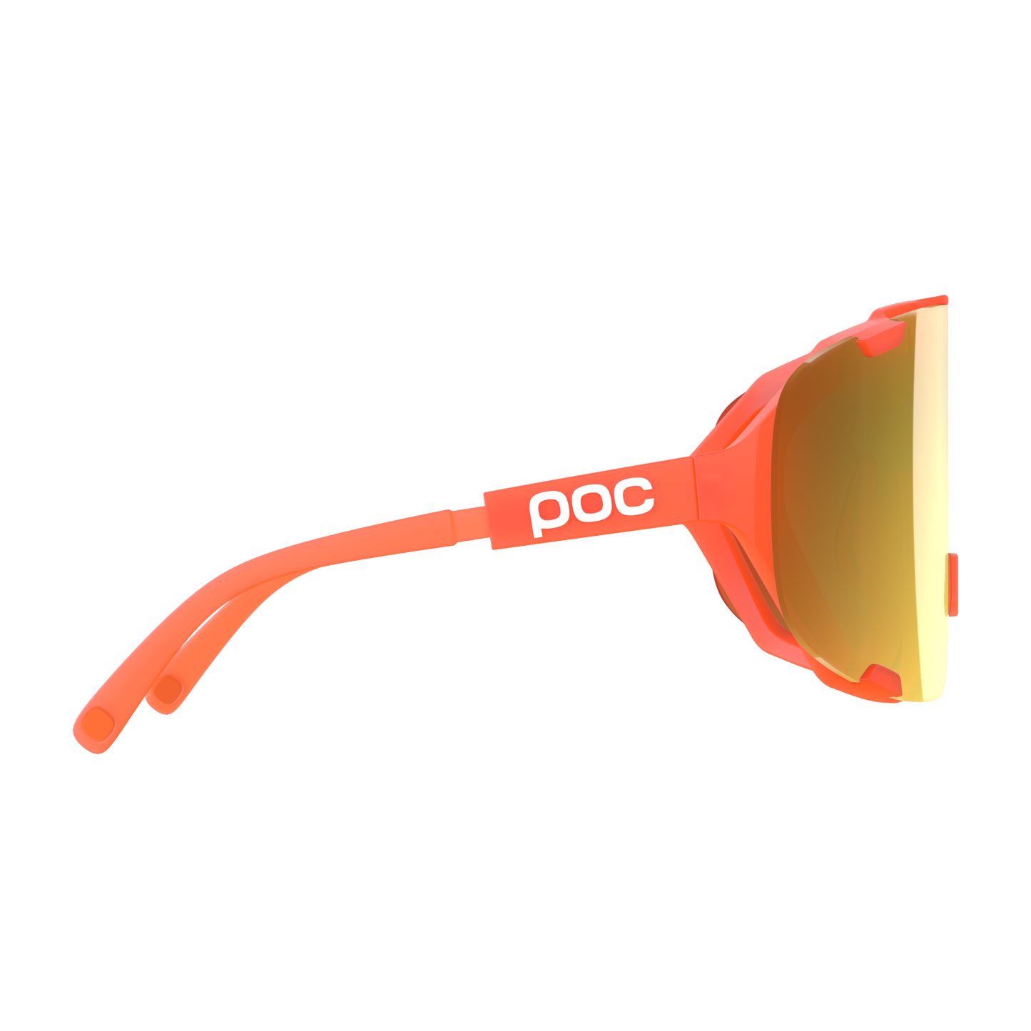 POC DEVOUR + Brille Orange Fluo Transluzent/Clarity Road/Partly Sunny Gold