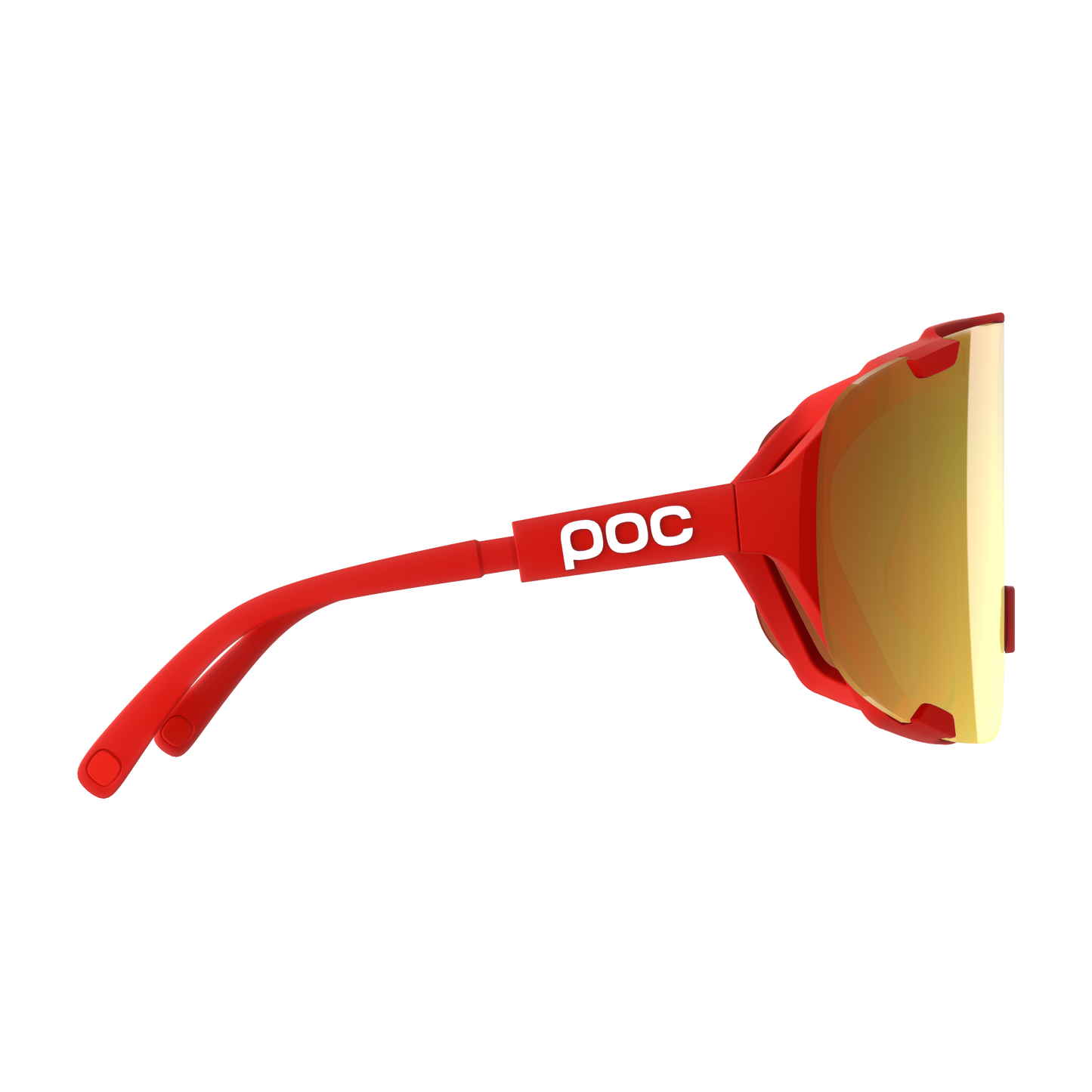 POC DEVOUR + Brille Rot/Clarity Road/Partly Sunny Gold