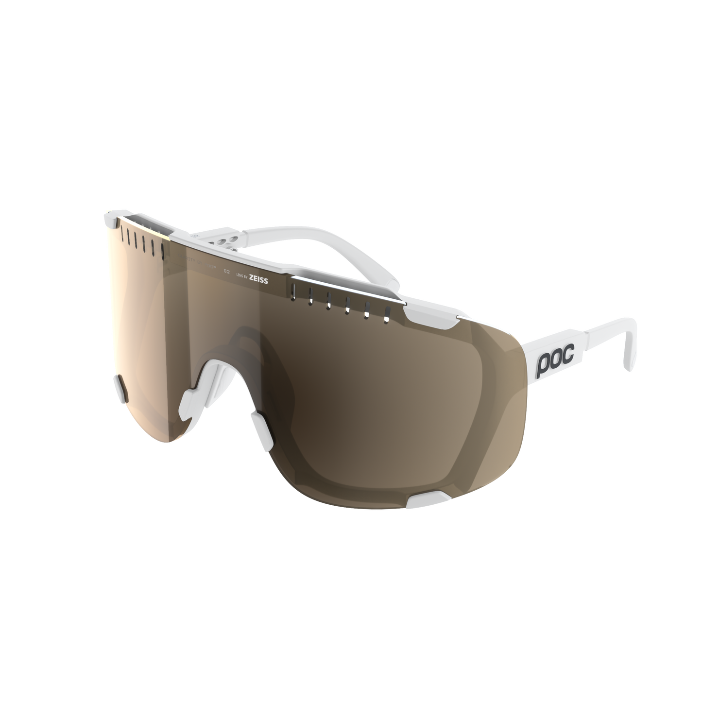 POC DEVOUR WF + Brille Weiß/Clarity Trail /Partly Sunny Silver