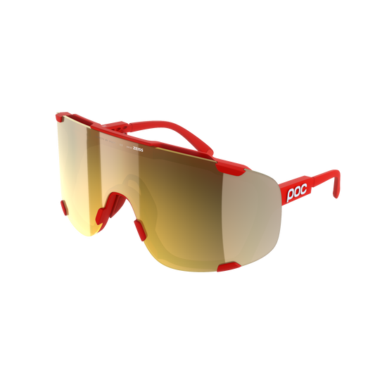 POC DEVOUR WF + Brille Rot/Clarity Road/Partly Sunny Gold