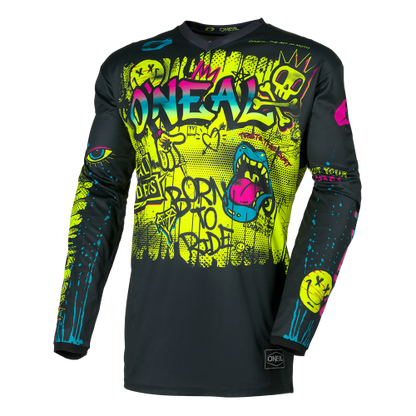 O'NEAL ELEMENT RANCID Junior Langarm-Trikot Schwarz/Gelb