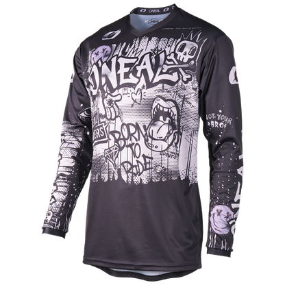Trikot O'NEAL ELEMENT RANCID Langarm Junior Schwarz/Grau