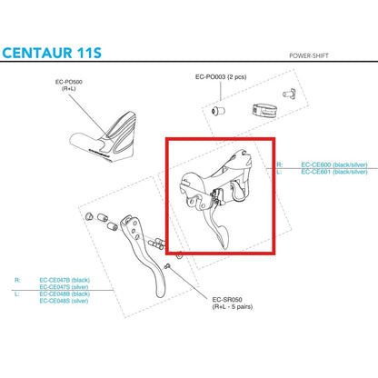 Linker Schalthebel-Körper CAMPAGNOLO CENTAUR 11-fach 2018 Felgenbremse