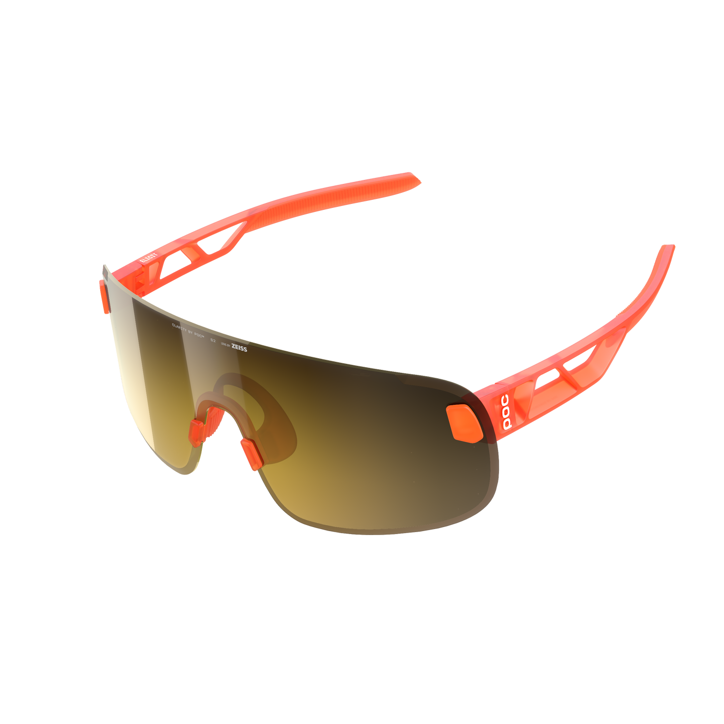 POC ELICIT Brille Fluo Orange Translucent/Clarity Road/Partly Sunny Gold