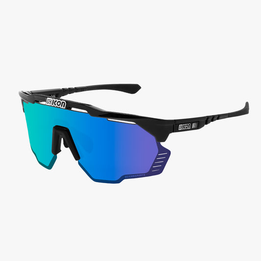 SCICON AEROSHADE KUNKEN Brille Schwarz Multimirror Blau
