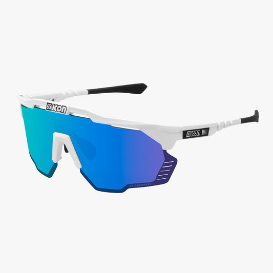 SCICON AEROSHADE KUNKEN Brille Weiß Multimirror Blau