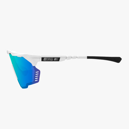 Brille SCICON AEROSHADE KUNKEN Weiß Multimirror Blau