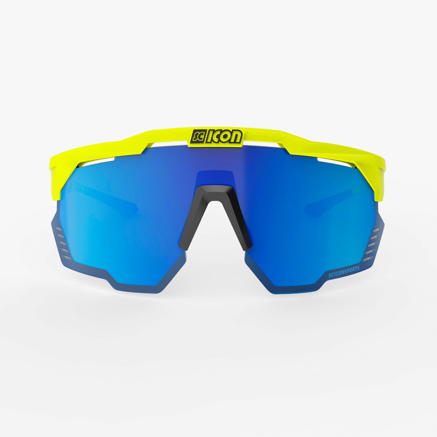SCICON AEROSHADE KUNKEN Brille Gelb Fluo Multimirror Blau