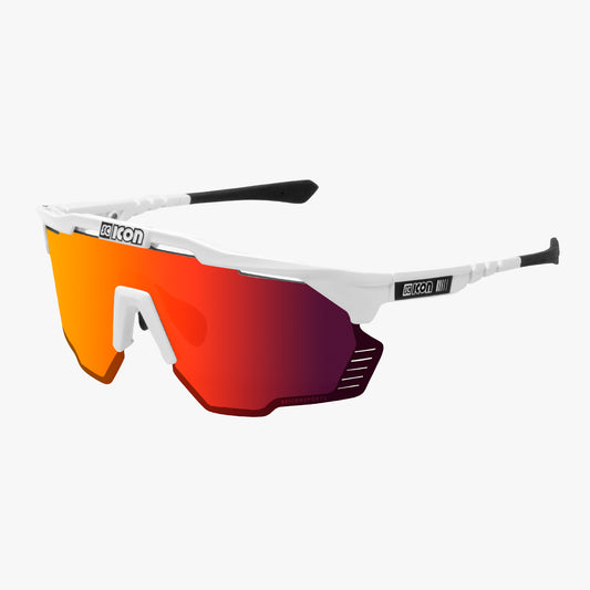 SCICON AEROSHADE KUNKEN Brille Weiß Multimirror Rot