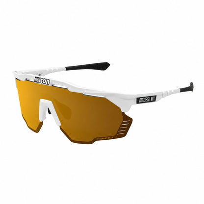 Brille SCICON AEROSHADE KUNKEN Weiß Multimirror Bronze