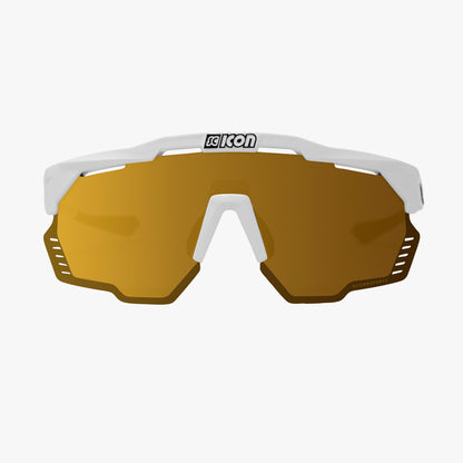 Brille SCICON AEROSHADE KUNKEN Weiß Multimirror Bronze