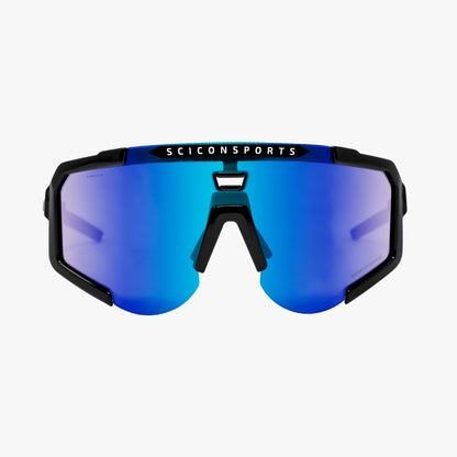 Brille SCICON AEROSCOPE Schwarz Multimirror Blau