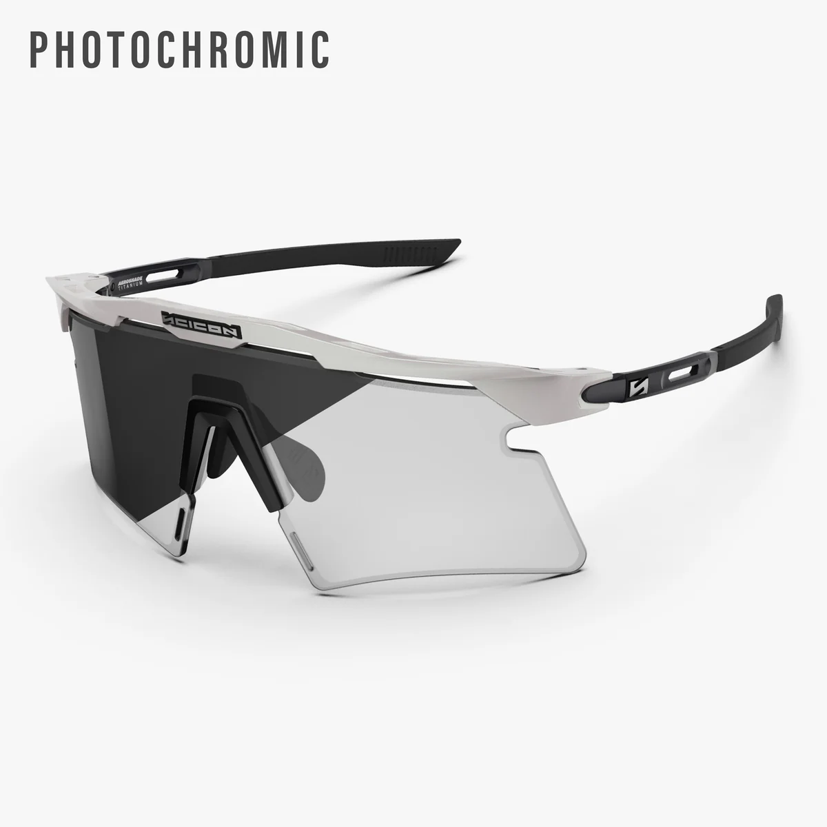 SCICON AEROSHADE 2.0 TITANIUM Brille Weiß Metal Photochromatische Gläser Grey