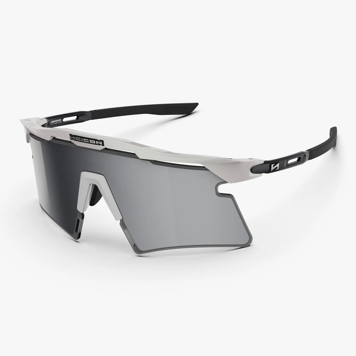 Brille SCICON AEROSHADE 2.0 TITANIUM Weiß Metal Glas Multimirror Silver + Pink