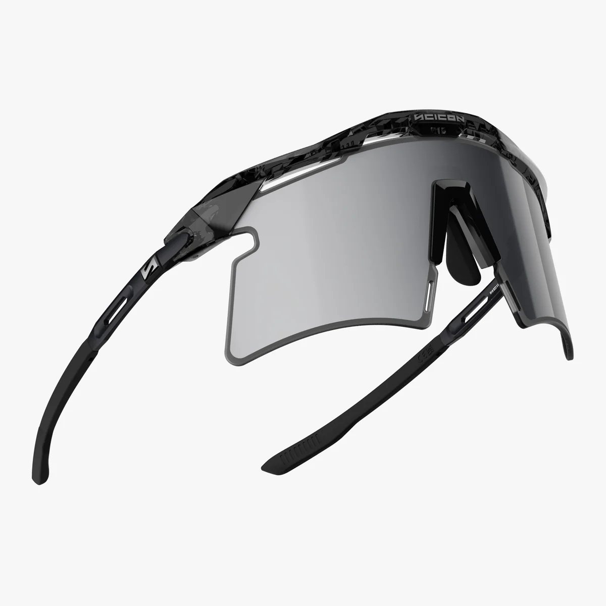 Brille SCICON AEROSHADE 2.0 TITANIUM Schwarz Crystal Gloss Multimirror-Glas Silver + Pink